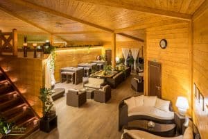 Restauracja w Saunie Olimpia - wnętrze strefy gastronomicznej